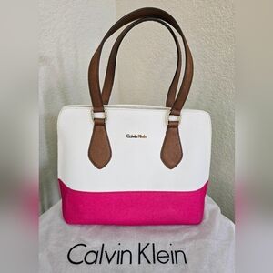 Calvin Klein Pink/Cream Purse